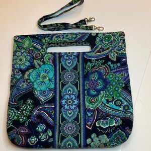 Vera Bradley Blue Rhapsody Paisley and Floral Tote w/ detachable shoulder strap